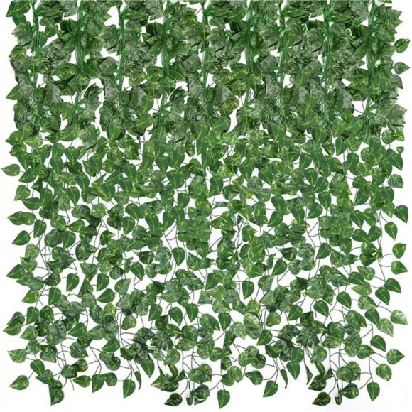 14 Pack 101ft Artificial Ivy Greenery Garland,Fake Vines Hanging Plants Backdrop - Picture 1 of 6